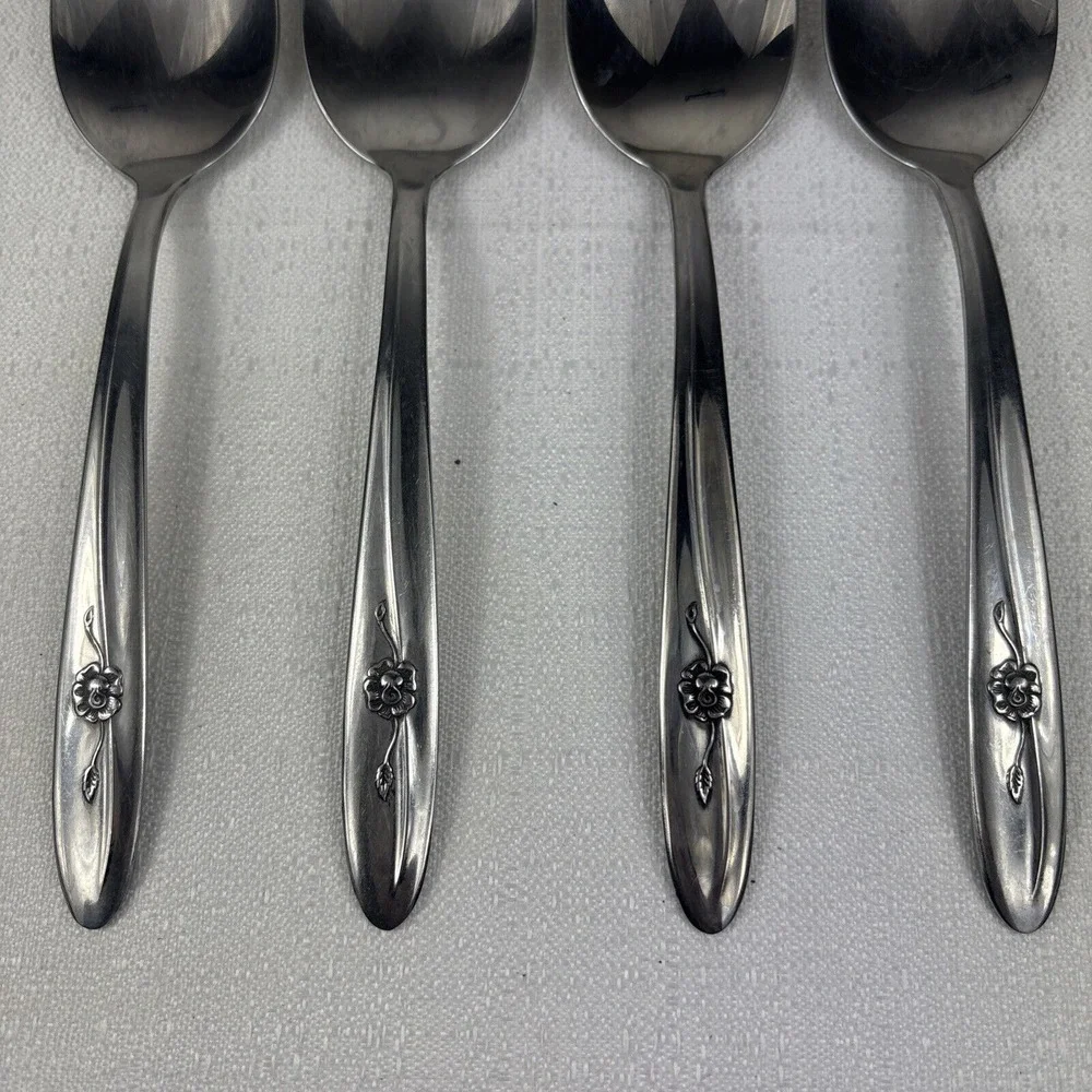 Sears Roebuck‎ Provincial Rose Stainless Soup Spoon 7 1/4